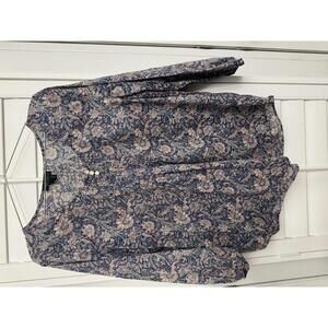 Lauren Ralph Lauren paisley floral boho vintage top size XL